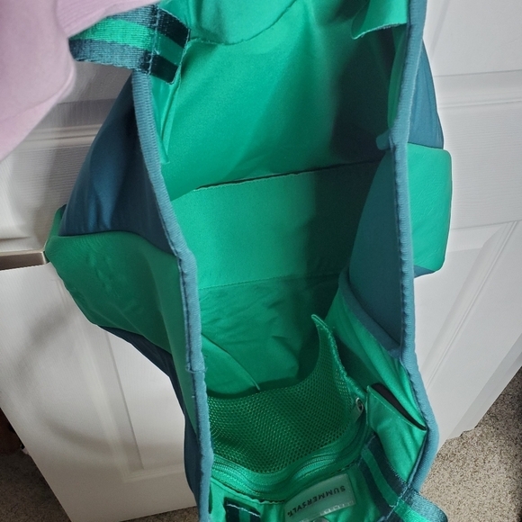 Summersalt Green Striped Neoprene Perfect Beach Tote Bag - Picture 9 of 10